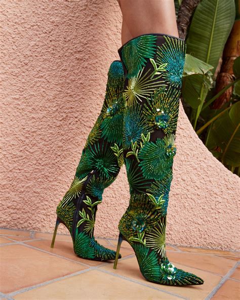 high heel boots versace jungle|versace lace up boots.